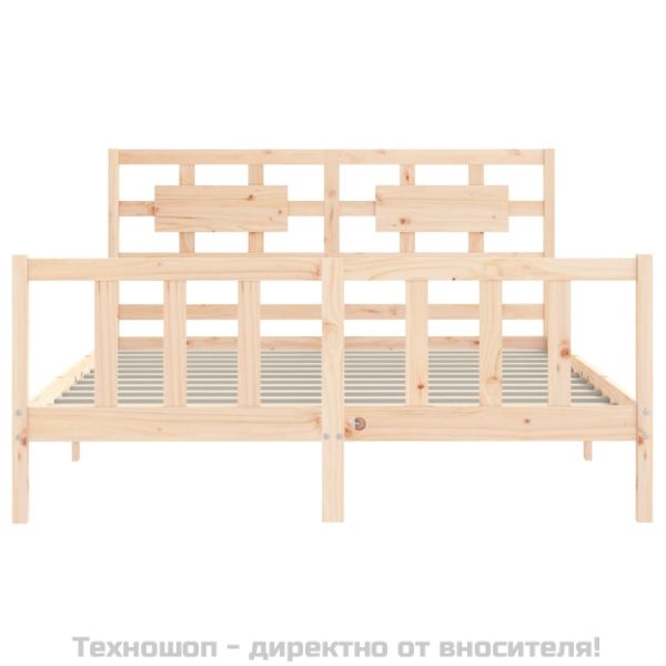 Рамка за легло с табла King Size масивно дърво