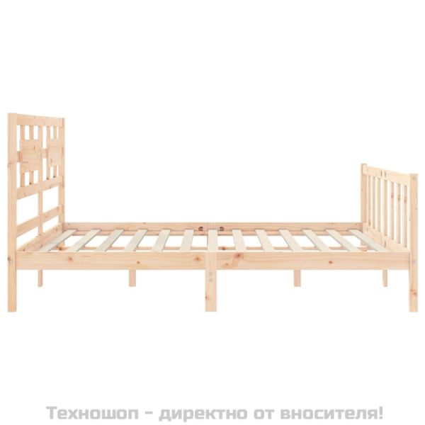 Рамка за легло с табла King Size масивно дърво