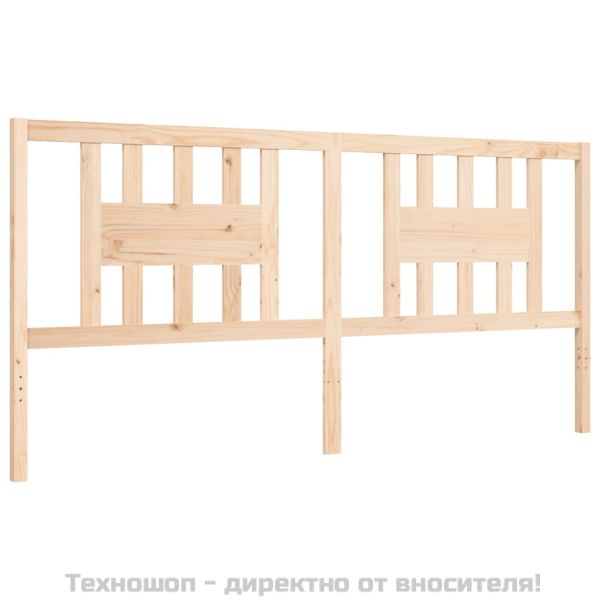 Рамка за легло с табла, 200x200 см, дърво масив