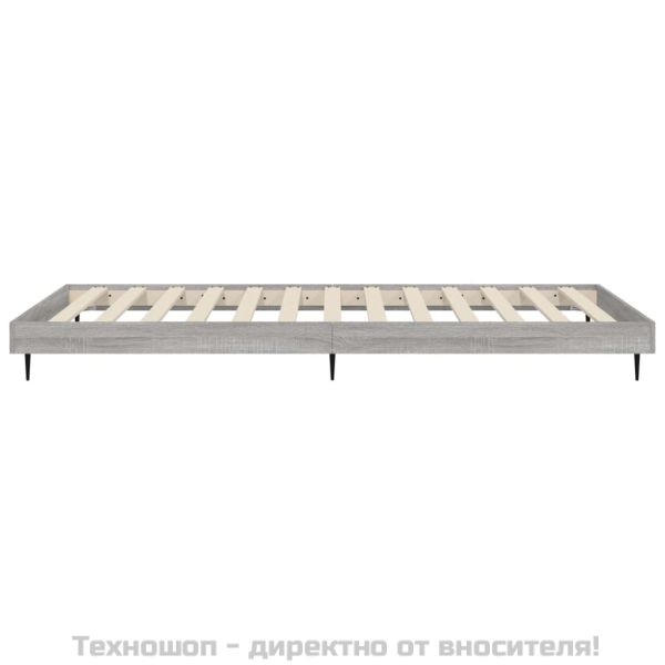 Рамка за легло, сив сонома, 75x190 см, инженерно дърво