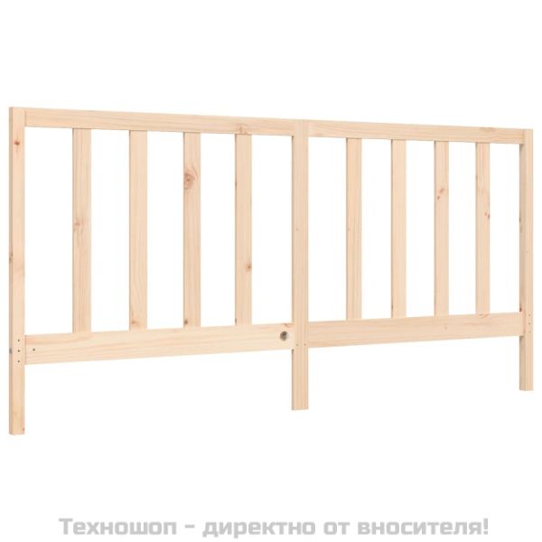 Рамка за легло без матрак 200x200 см масивна чамова дървесина