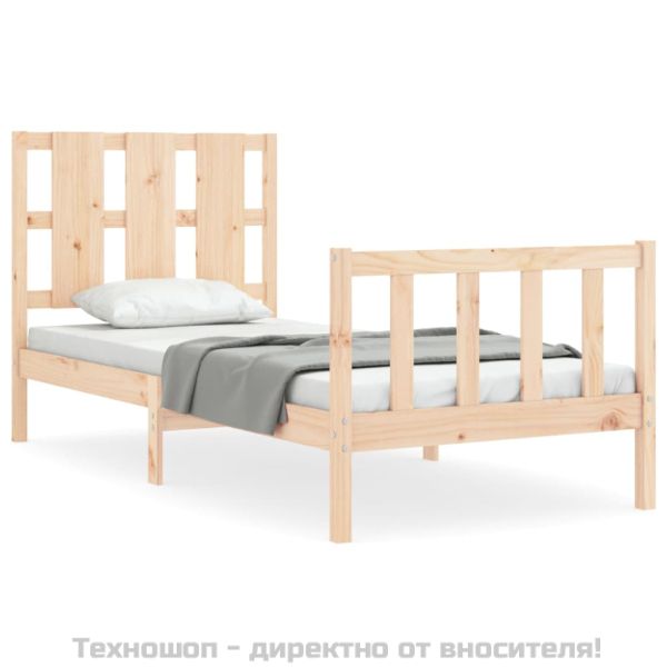 Рамка за легло без матрак, 90x190 см, масивна чамова дървесина