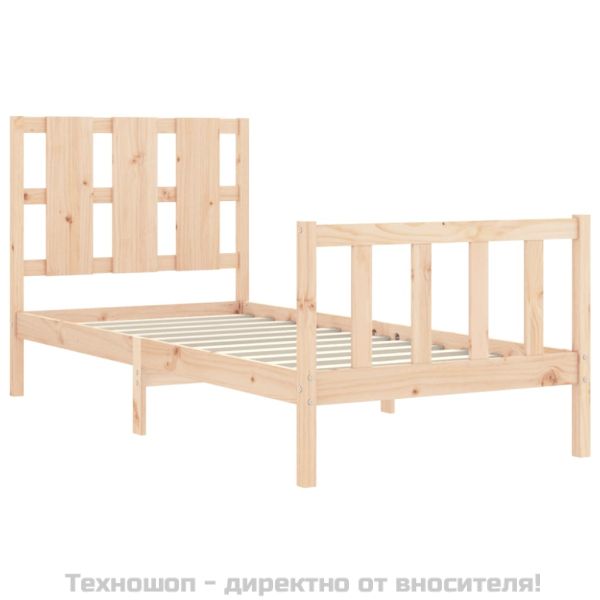 Рамка за легло без матрак, 90x200 см, масивна чамова дървесина