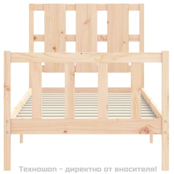 Рамка за легло без матрак, 90x200 см, масивна чамова дървесина
