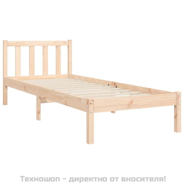 Рамка за легло без матрак, 90x200 см, масивна чамова дървесина