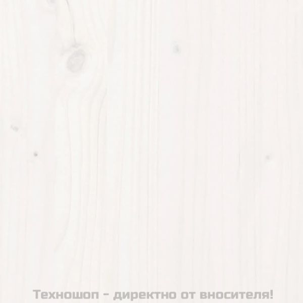 Рамка за легло без матрак, бял, 90x200 см, бор масив