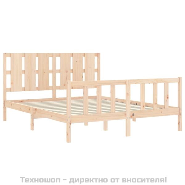 Рамка за легло с табла King Size масивно дърво