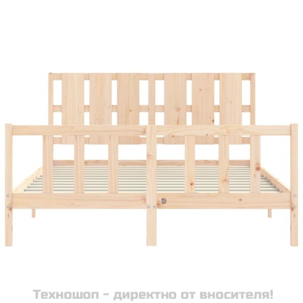 Рамка за легло с табла King Size масивно дърво