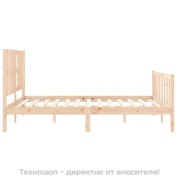 Рамка за легло без матрак, 160x200 см, масивна чамова дървесина