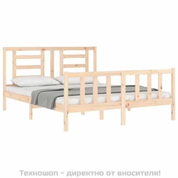 Рамка за легло с табла King Size масивно дърво