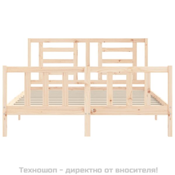 Рамка за легло с табла King Size масивно дърво