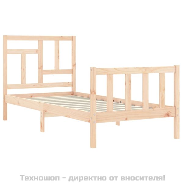 Рамка за легло с табла Single масивна дървесина