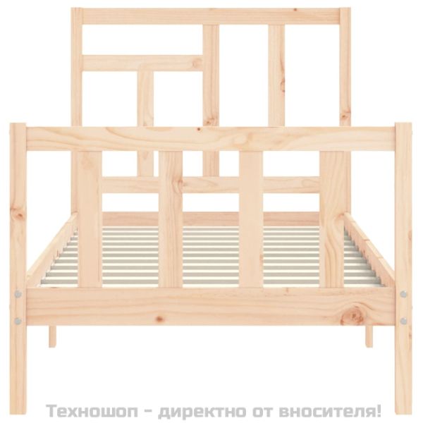 Рамка за легло с табла Single масивна дървесина