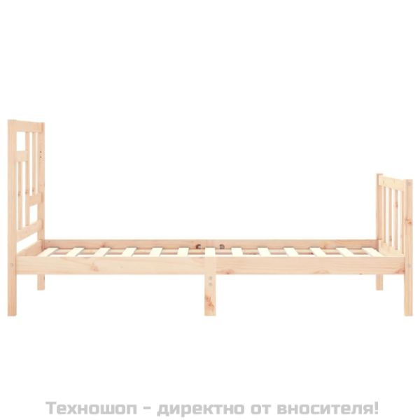 Рамка за легло с табла Single масивна дървесина