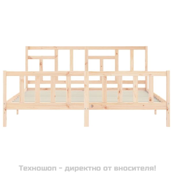 Рамка за легло без матрак 200x200 см масивна чамова дървесина