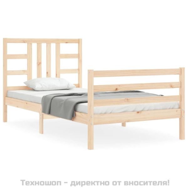 Рамка за легло без матрак, 100x200 см, бор масив