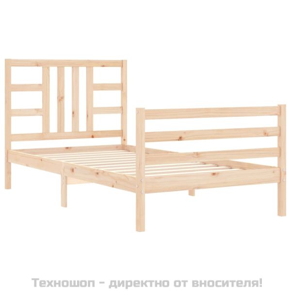 Рамка за легло без матрак, 100x200 см, бор масив