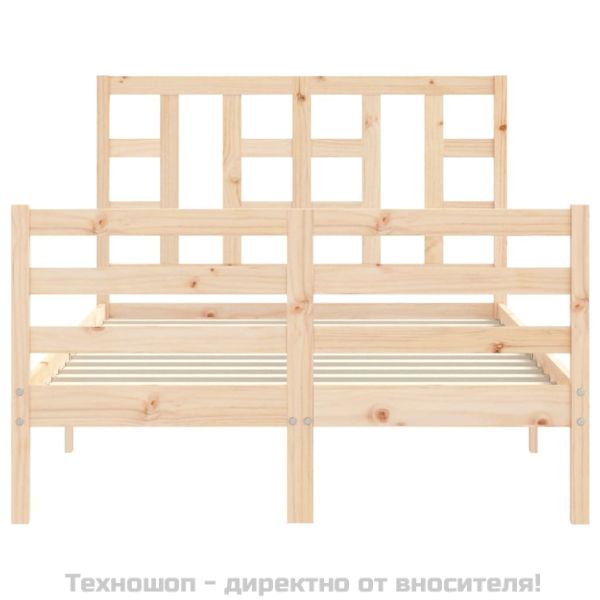 Рамка за легло с табла, 120х200 см, масивно дърво