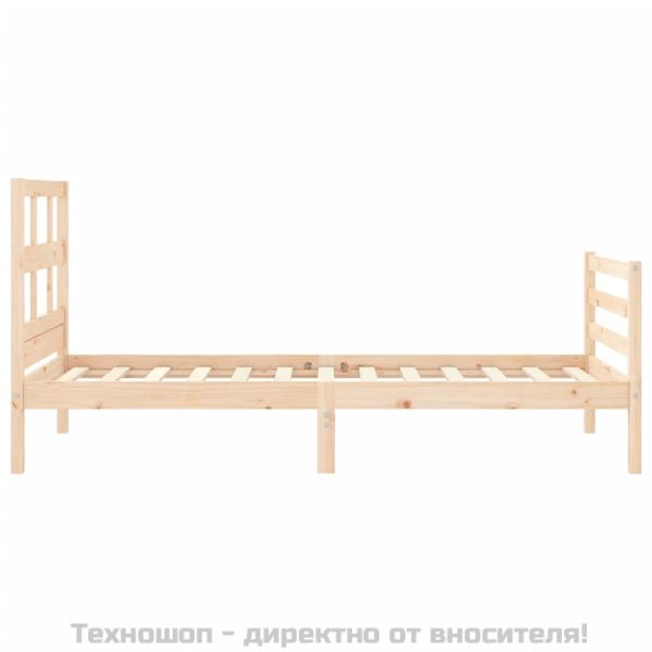 Рамка за легло с табла, 90x200 см, масивно дърво
