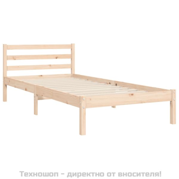 Рамка за легло с табла, 90x200 см, масивно дърво