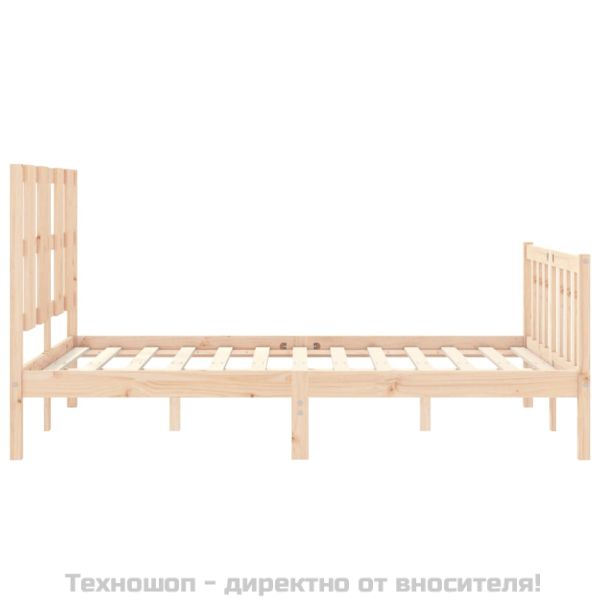 Рамка за легло без матрак, 140x190 см, масивна чамова дървесина