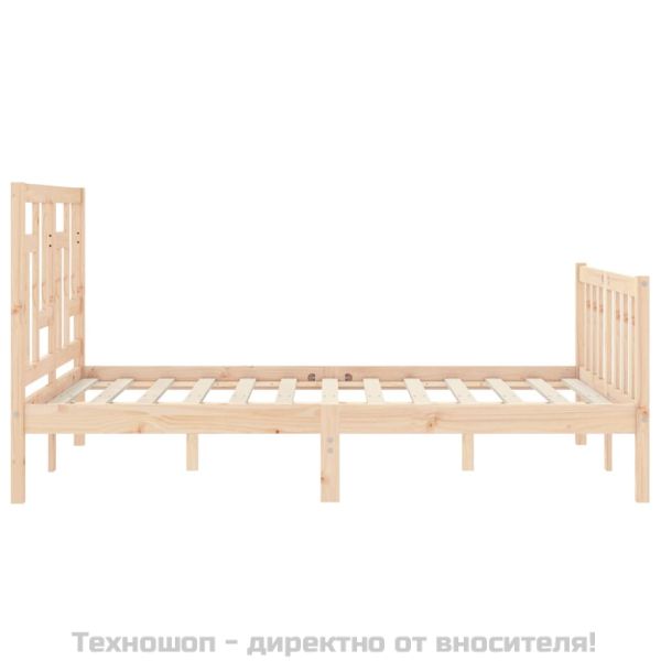 Рамка за легло с табла Small Double масивна дървесина