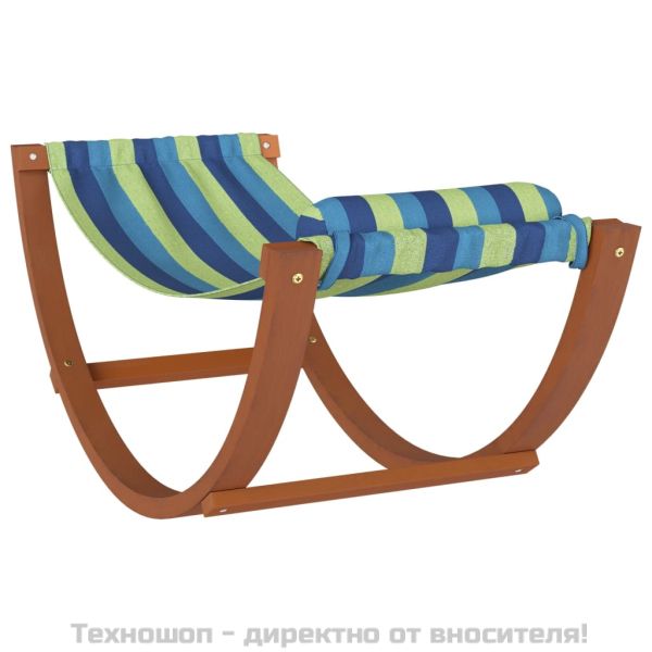 Люлеещ се хамак за деца син и зелен плат