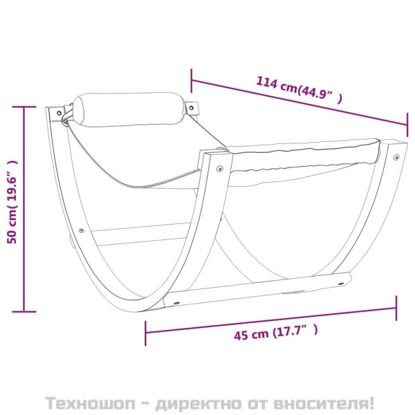 Люлеещ се хамак за деца син и зелен плат