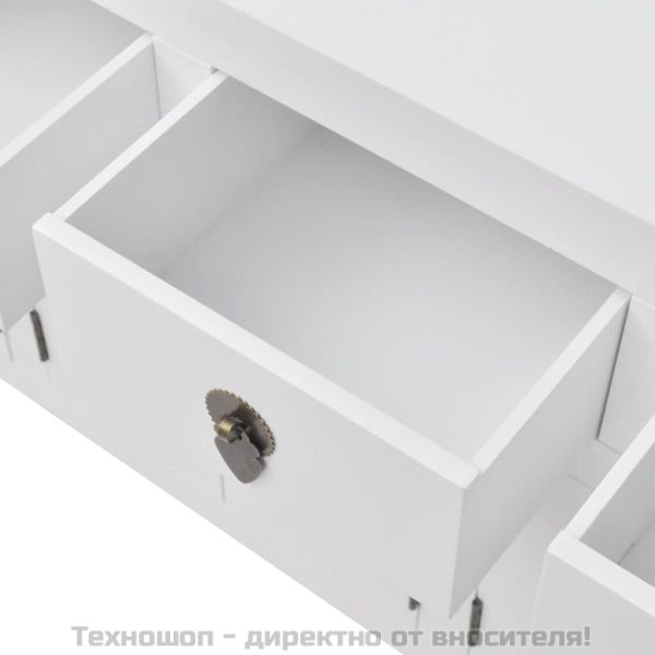 Бюфет китайски стил, масивно дърво, бял