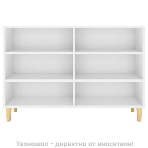 Сайдборд, бял, 103,5x35x70 см, инженерно дърво