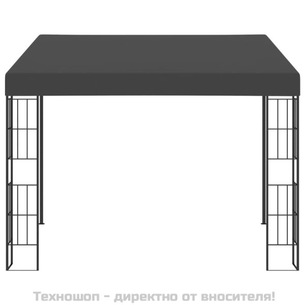 Шатра за стенен монтаж, 3x3 м, антрацит, текстил