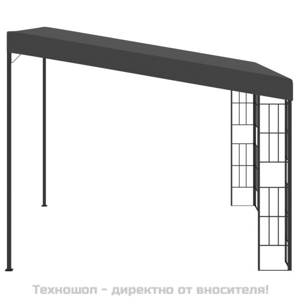 Шатра за стенен монтаж, 3x3 м, антрацит, текстил