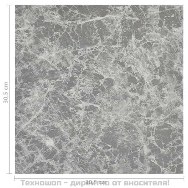 Самозалепващи подови дъски, 55 бр, PVC, 5,11 м², бетонно сиви