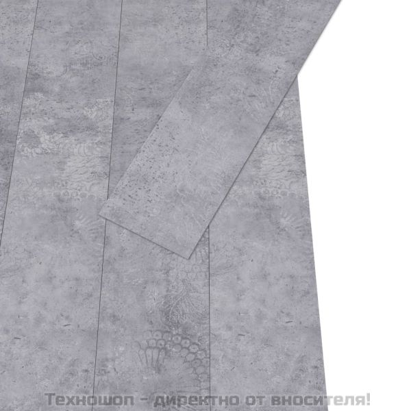 Несамозалепващи PVC подови дъски 5,26 м² 2 мм циментово сиви