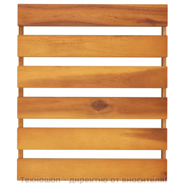 3-етажна сгъваема етажерка кафява 43x31x63 см масивна акация