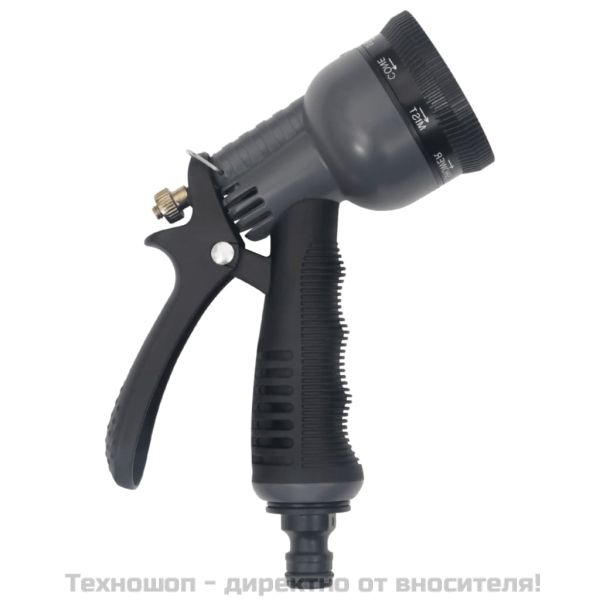 Градински маркуч с дюза сребрист 0,6" 22,5 м неръждаема стомана