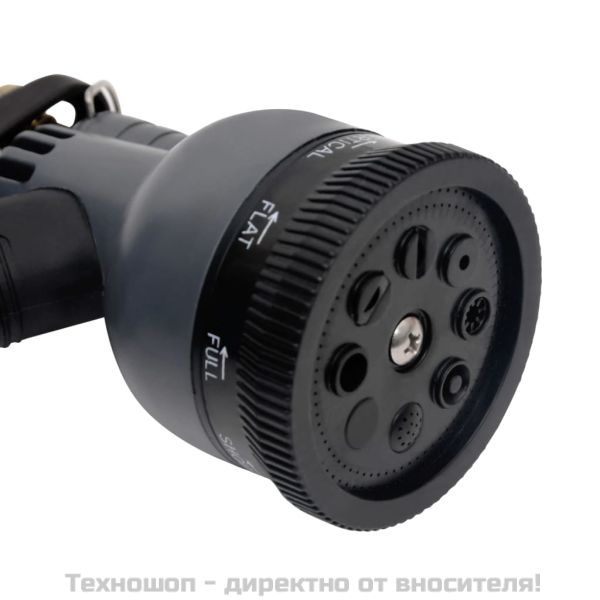 Градински маркуч с дюза сребрист 0,6" 22,5 м неръждаема стомана