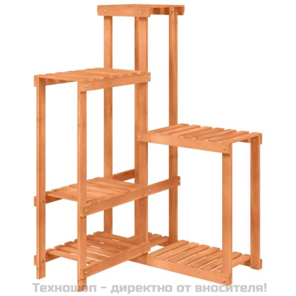 Поставка за цветя, 62,5x61,5x101,5 см, масивна ела