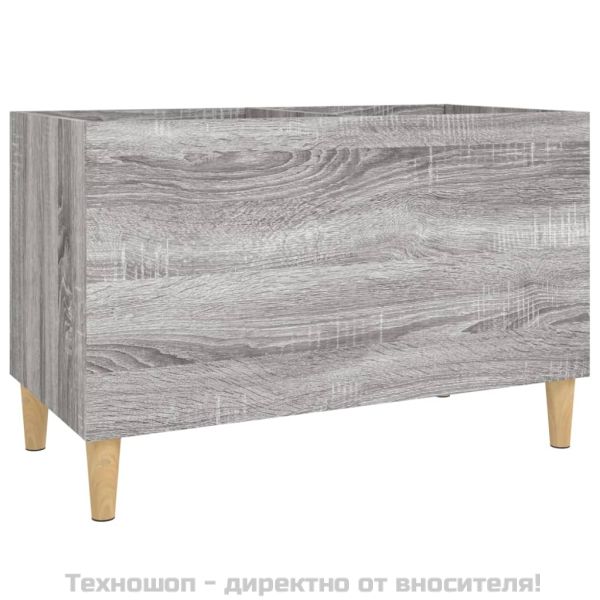 Шкаф за винилови плочи сив сонома 74,5x38x48 см инженерно дърво