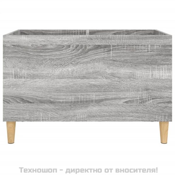 Шкаф за винилови плочи сив сонома 74,5x38x48 см инженерно дърво