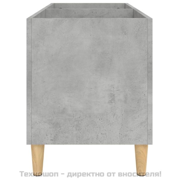 Шкаф за грамофонни плочи сив 74,5x38x48 см инженерно дърво