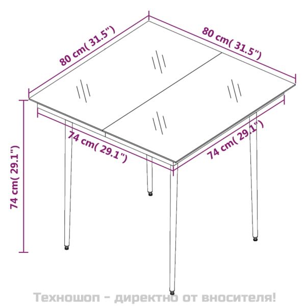Градински трапезен комплект от 3 части, черно, PVC ратан