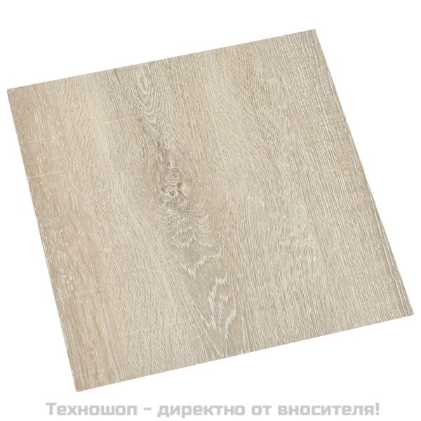 Самозалепващи подови дъски, 55 бр, PVC, 5,11 м², бежови
