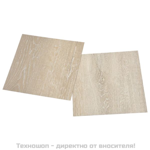 Самозалепващи подови дъски, 55 бр, PVC, 5,11 м², бежови