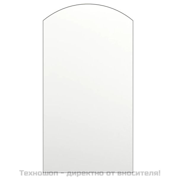 Огледало с LED лампи, 90x45 см, стъкло, арка