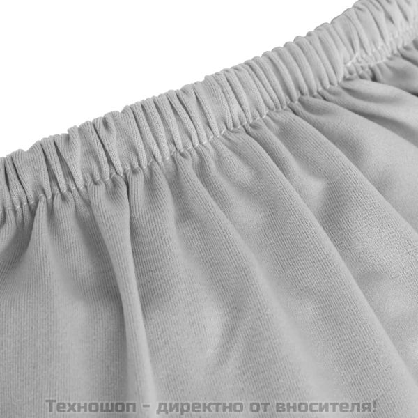 Разтеглив калъф за 3-местен диван, сив, полиестерно жарсе