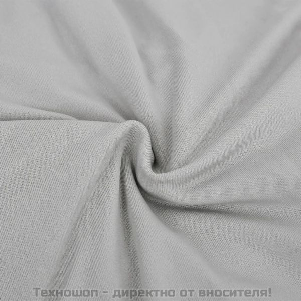Разтеглив калъф за 4-местен диван, сив, полиестерно жарсе
