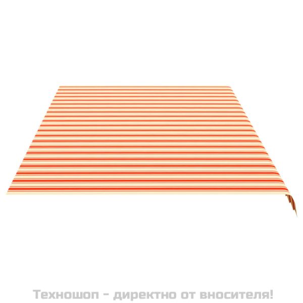 Резервно платнище за тенти, жълто и оранжево, 6x3 м