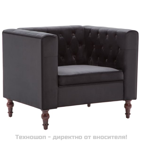 Фотьойл, черен, кадифе