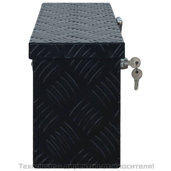 Алуминиева кутия, 485x140x200 мм, черна